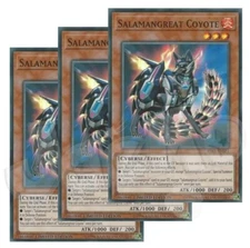 Yugioh - Salamangreat Coyote x 3 - Limited Edition Super Rare NM - Free Holo