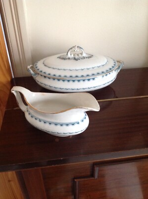 2 x Vintage Albion Keramik E.B. B.J.E.L. Princess Gemüse Deckeldose / Soße