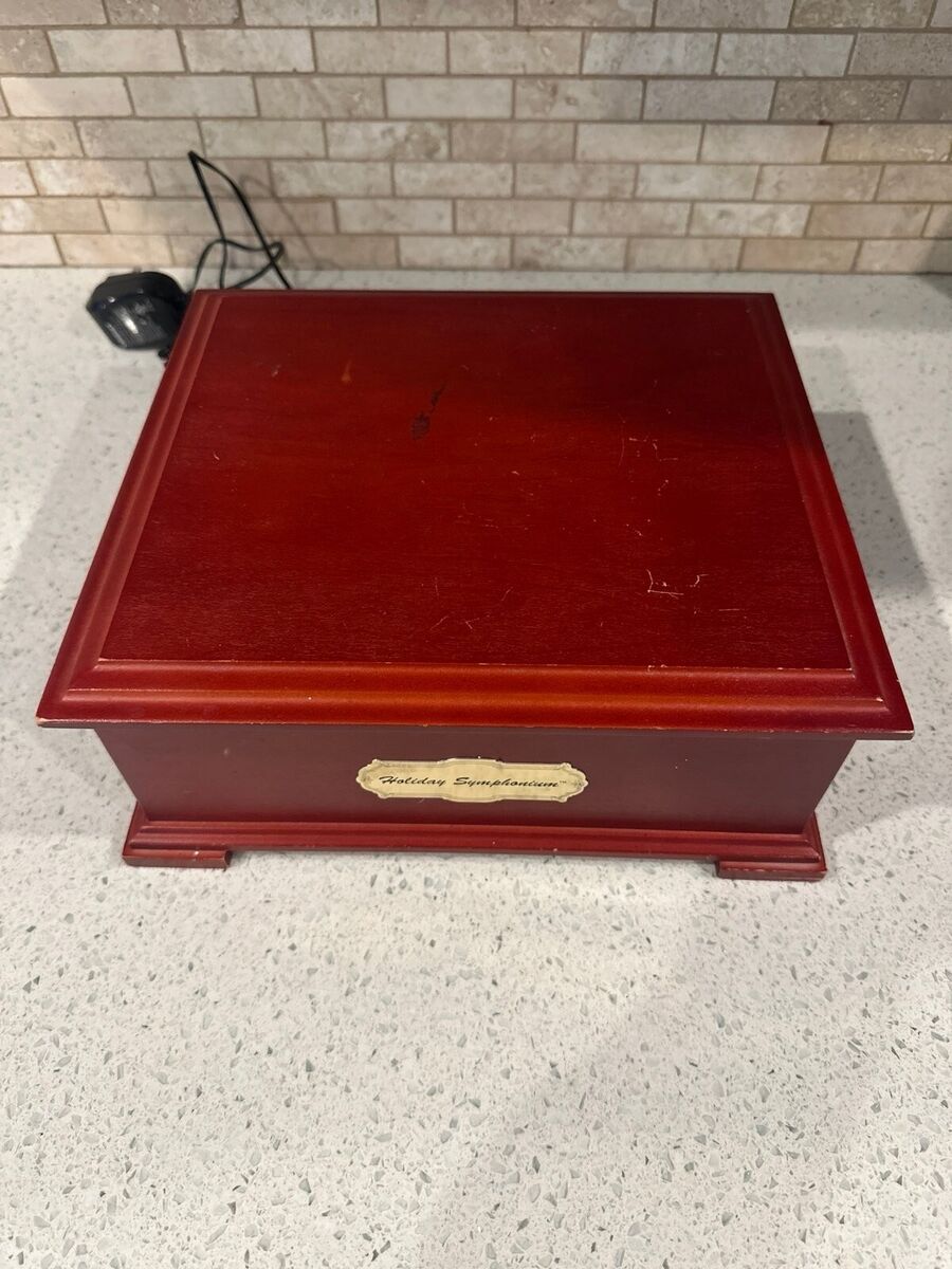 Vintage Mr Christmas Holiday Symphonium Wooden Music Box | eBay Vintage Mr Christmas Holiday Symphonium Wooden Music Box | eBay