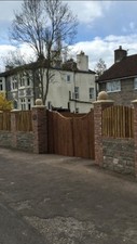 Cast stone pier caps, 2.5 bricks walls Driveways12"ball Finial