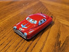 Tin Litho Friction Toy Car 1950's Red Made in Japan