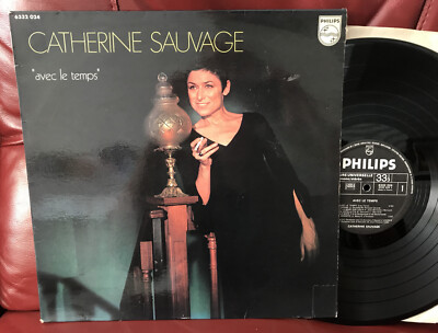 CATHERINE SAUVAGE Avec Le Temps 1971 French LP Philips 6332024 Sleeve & vinyl VG