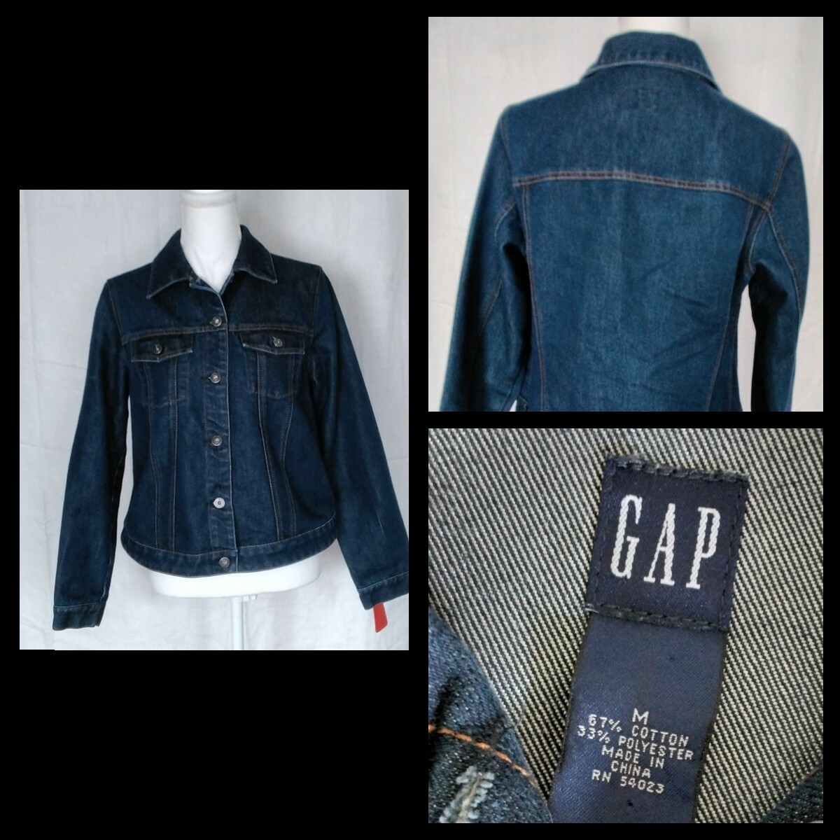 Gap Dark Wash Denim Basic Jean Jacket Women's Med… - image 1