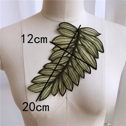 Applique A Set of Lotus Floral Lace Patch Embroidery Sew on For Dress Decoration - Picture 4 of 13