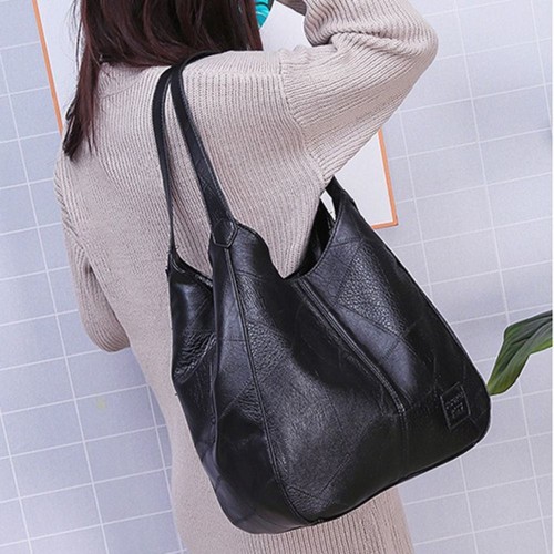 Soft PU Leather Women Handbag Zipper & Hasp Underarm Bag Fashion Tote Bag Gift - Picture 8 of 16