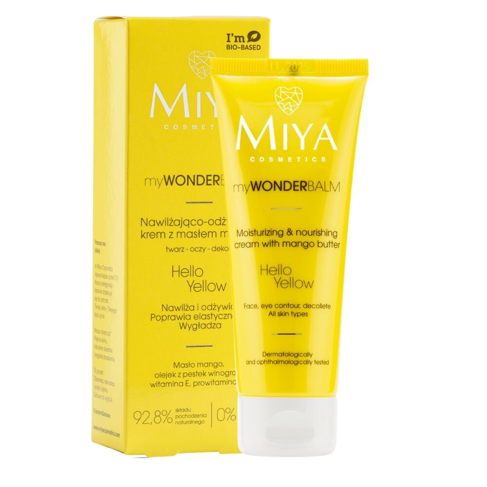 Miya Cosmetics Hello Yellow Moisturising Nourishing Cream with Mango Butter 75ml