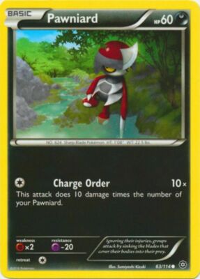 Pokemon Karte Pawniard 63/114 Nr. 624 Sharp Blade Pokemon TCG CCG