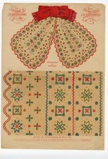 1884 Antimacassar Embroidered Lace Work Design Pattern, Supplement to Young Ladi