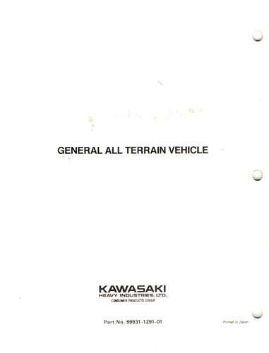Original Kawasaki Nuevo ATV Manual de Servicio/Montaje Bayou KSF250 KLF300 KLF400 - Imagen 2 de 2