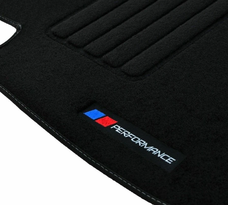 Set 4 Tapis Sol Bmw Série 1 F20 Logo Velours Performance 600g/m² Forme Origine
