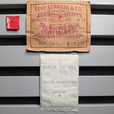 Vintage Levi's 536 Red Tab W28 L32 Replacement Patch Badge Label Denim Jeans L54