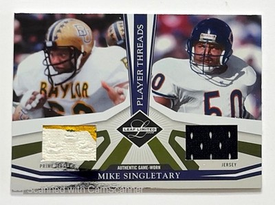 Mike Singletary 2006 Leaf Limited Threads Game Worn Jersey 57/100 Bears HOF