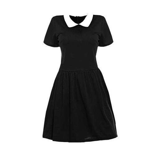 Halloween Wednesday AddamsCostume Black Dress Cosplay Adult Highly recommended! - Picture 5 of 9
