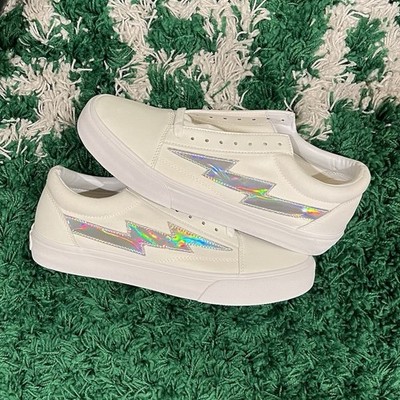 100% Authentic Revenge x Storm Vans Original Bolt White 3M Reflective LA Size 10