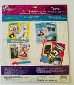 NEW Remember When Scrapbooking Kit TRAVEL Stickers/Paper/Cut Outs 