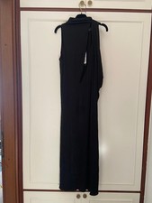 VERSACE long dress black elegant cut-out - size IT 42 Made in Italy