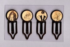 Graphic45 FASHIONISTA 104 Antique Copper 4 Metal Clips HANDMADE