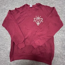 Jerzees Sweatshirt Mens Size L Maroon Besserman's Tavern Graphic USA Made Good