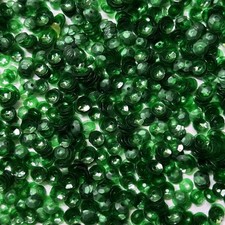 5mm Cup Sequins Green Transparent Glossy Matte Duo Reversible Made in USA