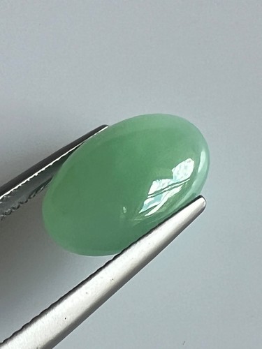 Natural Untreated Certified Green Burma Jade Cabochon 7.38 ct 16 x 10 mm - Picture 7 of 15