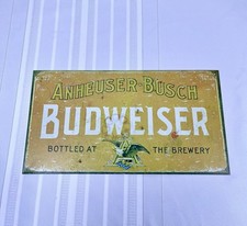 2005 Budweiser Anheuser-Busch Vintage Style Tin Beer Advertising Sign Man Cave
