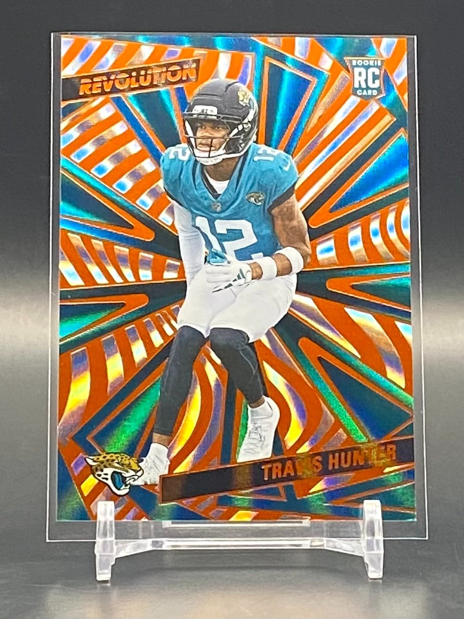 2025 Panini Revolution Travis Hunter Rookie Sunburst #/18 SSP Jaguars RC #242
