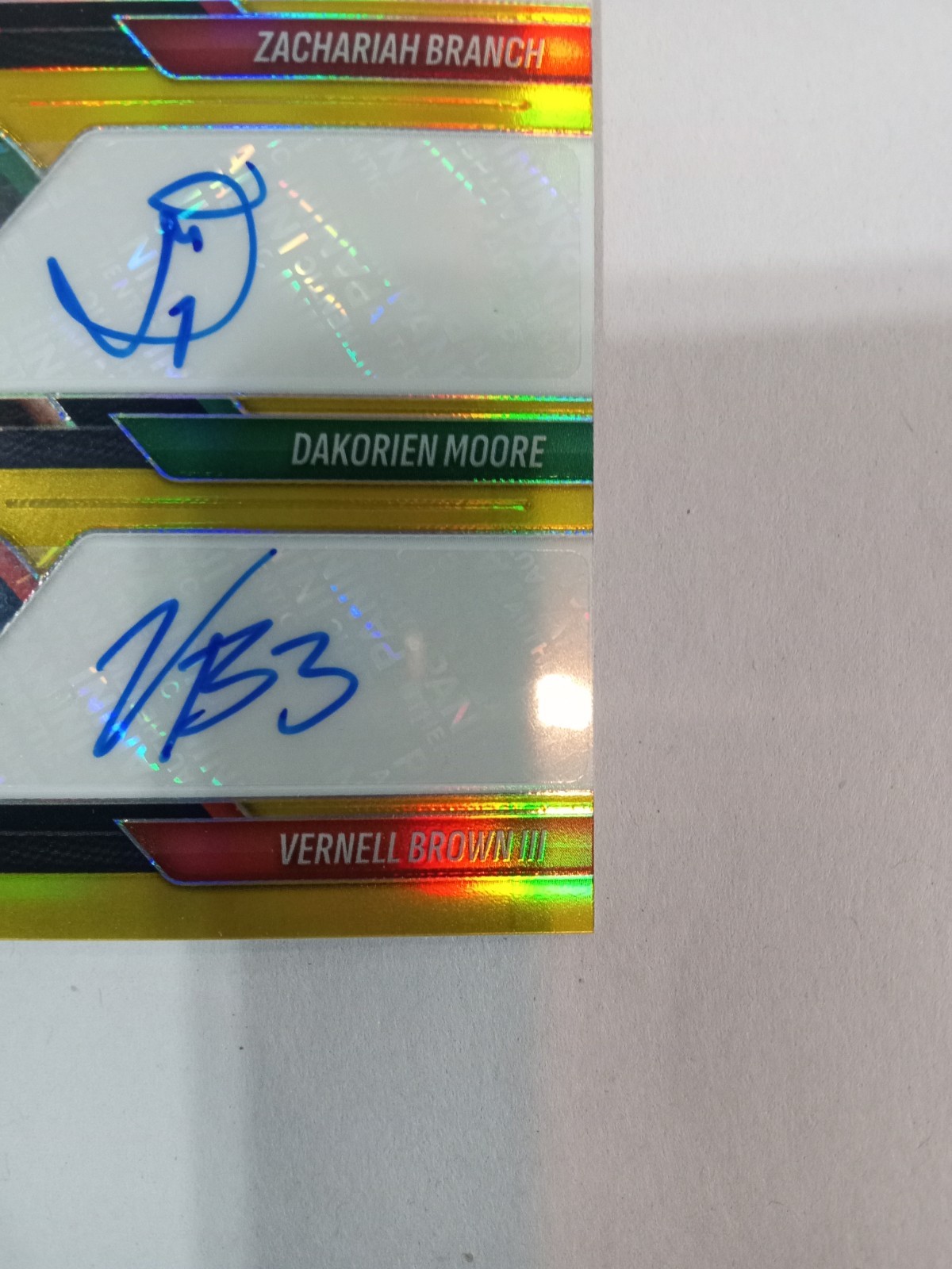2025 Prizm Black Trip Auto Gold /10 Zachariah Branch Dakorien Moore Vernell III view 3