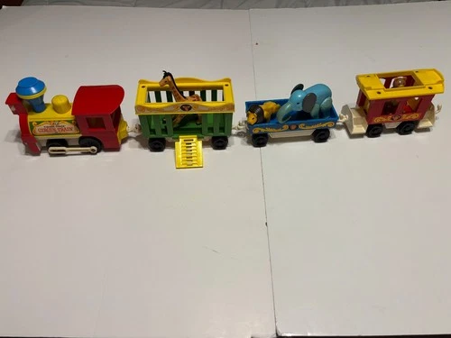 Vintage Fisher Price Circus Train w/original box ***MISSING PIECES***