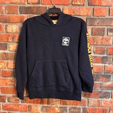 Timberland boys spell out pullover hoodie sweatshirt black M 10-12 