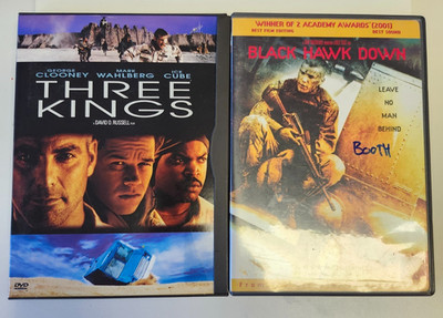 Three Kings & Black Hawk Down Movies on DVD - USED