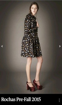 Rochas Fliral  Silk  Dress ,probably Size XXS. 