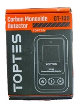TOPTES OT-139 Portable Carbon Monoxide Detector, OrangeMini CO Monitor 0-1000ppm