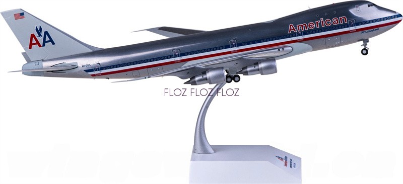 for JC Wings for American Airlines for Boeing 747-100 N9665 1:200 Aircraft Model