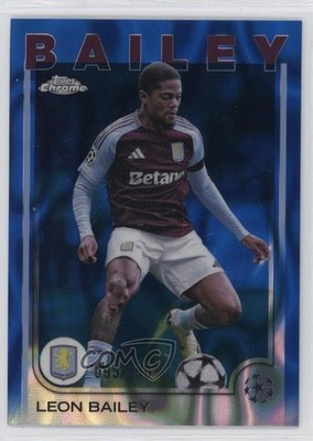 2024 Chrome UEFA Club Competitions Blue Lava Refractor 95/150 Leon Bailey 1g1q
