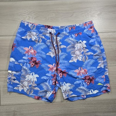 Tommy Bahama Swim Trunks Shorts Mens XL Floral Hawaiian Relaxed Drawstring