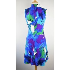 Vintage 1960s Colorful Abstract Dress