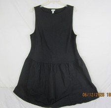 A New Day Women's Sleeveless Drop Waist Mini Dress Black XXL 