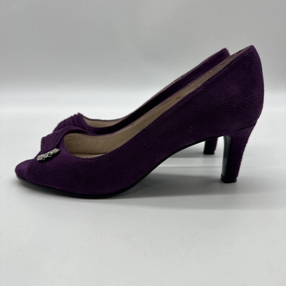 Tacones Caparros para mujer talla 8,5B Lizzie Nightfall crepé punta abierta D'Orsay. #5 Foto 4 de 4