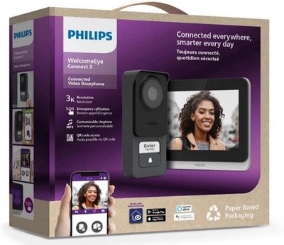 Philips WelcomeEye Connect 3 Video-Türsprechanlage Nachtlichtfunktion 531046