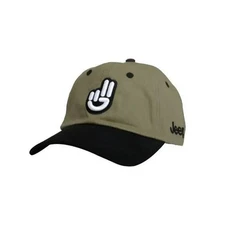 Jeep Wave Twill Cap Buckle Closure in Brown and Black
