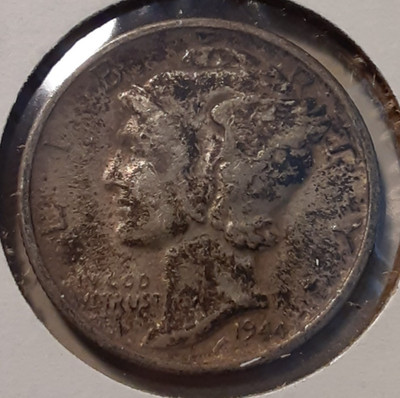 1944-S Mercury Dime 10c San Francisco Mint 90% Silver (#207-12920/RBJ)