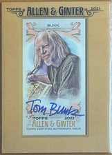 TOM BUNK 2021 TOPPS ALLEN & GINTER #FMA-TB CARTOONIST ARTIST AUTOGRAPH AUTO
