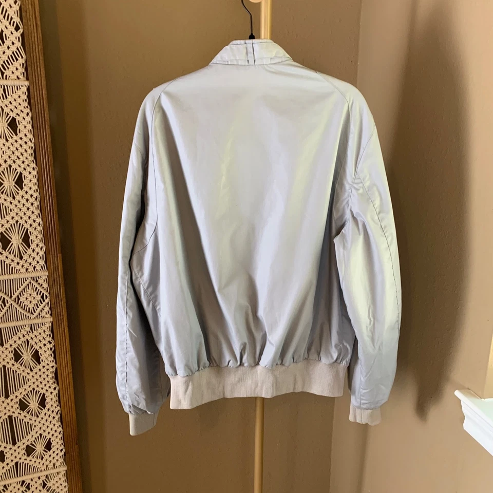 Vintage Members Only Jacket Mens SZ 40 Windbreaker Bomber Racer Full Zip Gray - Image 4 of 4