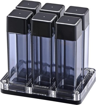 Single Dose Coffee Bean Storage - 6 pcs Coffee Bean Cellars with Stand & Hopper
