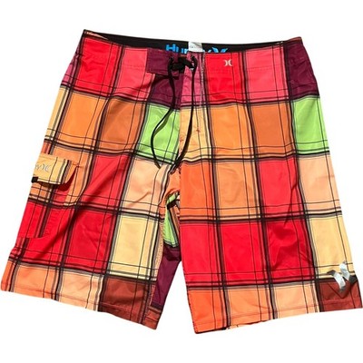 Hurley Phantom Boardshorts Herren Gr. 36 bunt kariert Surfen Schwimmen