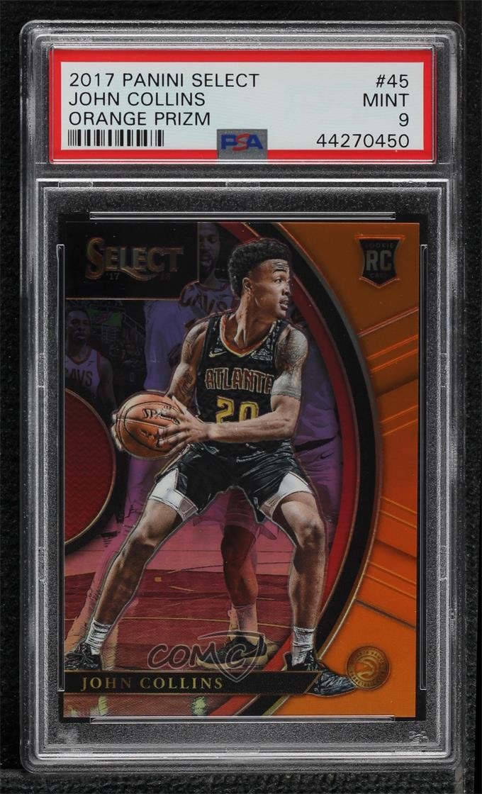2017 Panini Select Concourse Orange Prizm 41/75 John Collins #45 PSA 9 MINT 5xx