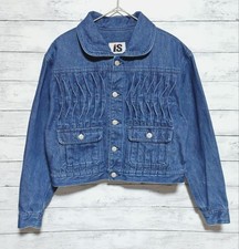 Issey Miyake Pleated Denim Jacket, Women's Indigo, Size M