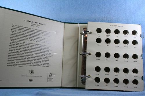 Littleton Lincoln Cents 1909 - 1958 Album, No Sleeves LCA1