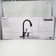 KOHLER Elmbrook Single-Handle Pull-Down Sprayer Kitchen Faucet in Matte Black