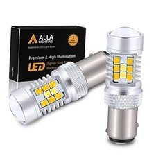 BAY15D 1157 LED Switchback Bulb Turn Signal Lights, 6000K White/Amber Yellow